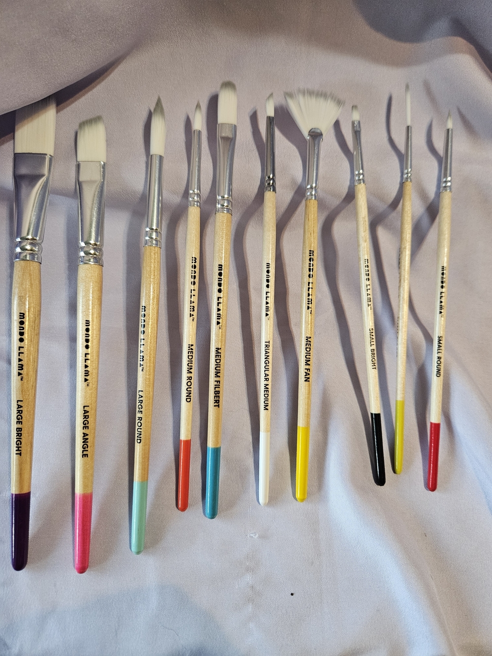 Mondo Llama Artist Paint Brush Set - Multicolor Handles